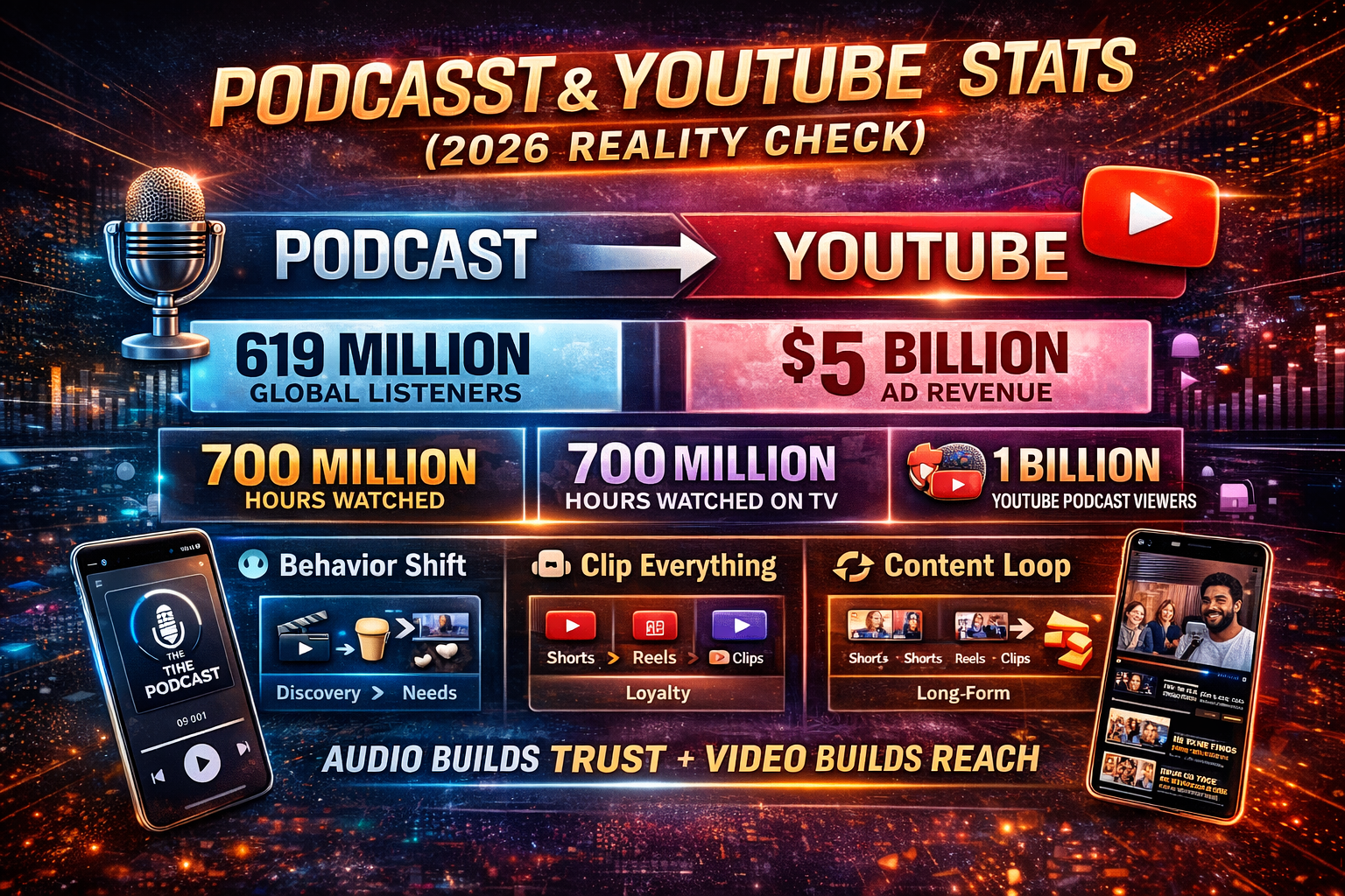 Podcast + YouTube Stats (2026 Reality Check)