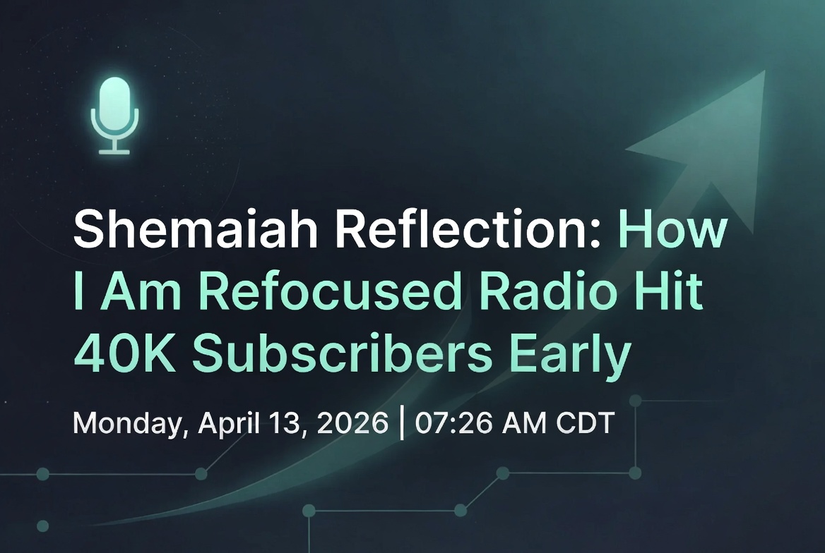 Shemaiah Reflection: How I Am Refocused Radio Hit 40K Subscribers Early