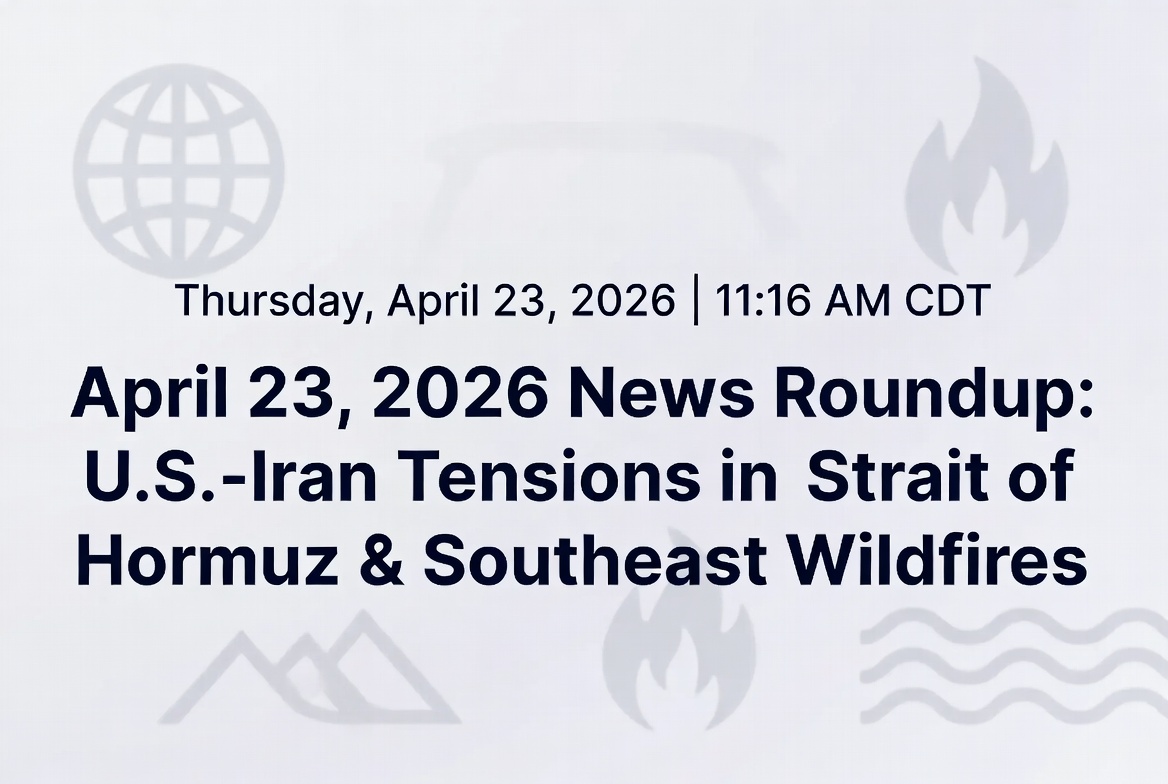 U.S.-Iran Tensions Escalate in the Strait of Hormuz as Wildfires Rage in the Southeast