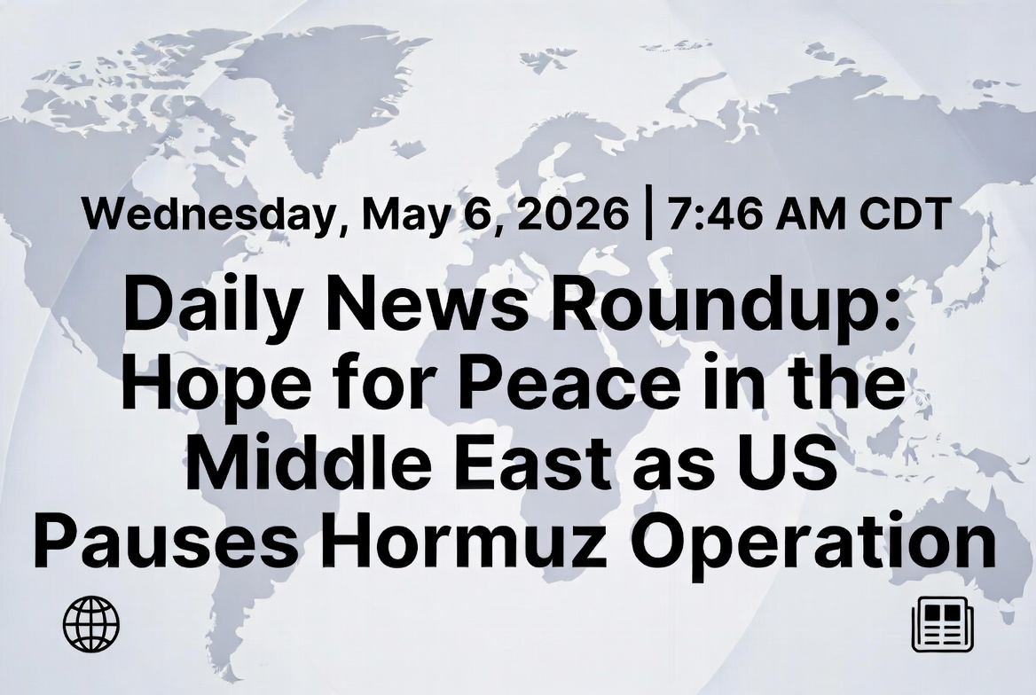 Hope for Peace in the Middle East as US Pauses Hormuz Operation – Plus Sports Action & Music Buzz