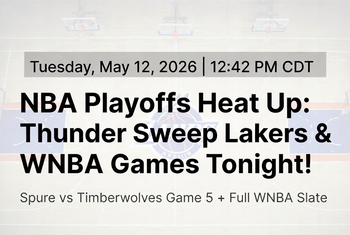 NBA Playoffs Heat Up: Thunder Complete Sweep of Lakers, Cavs Tie Pistons Series, & Game 5 Showdown Tonight + WNBA Early Season Action