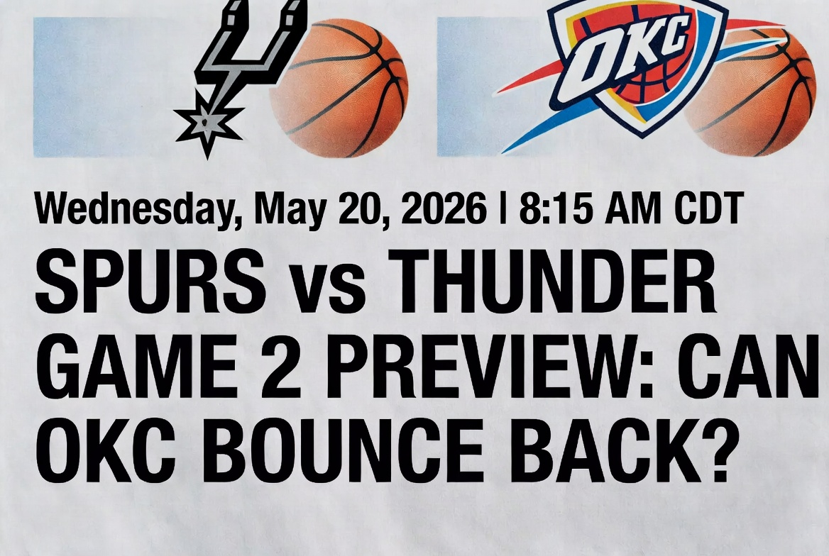 Spurs vs Thunder Game 2 Preview: Can OKC Bounce Back at Home After Heartbreaking Game 1 Loss?