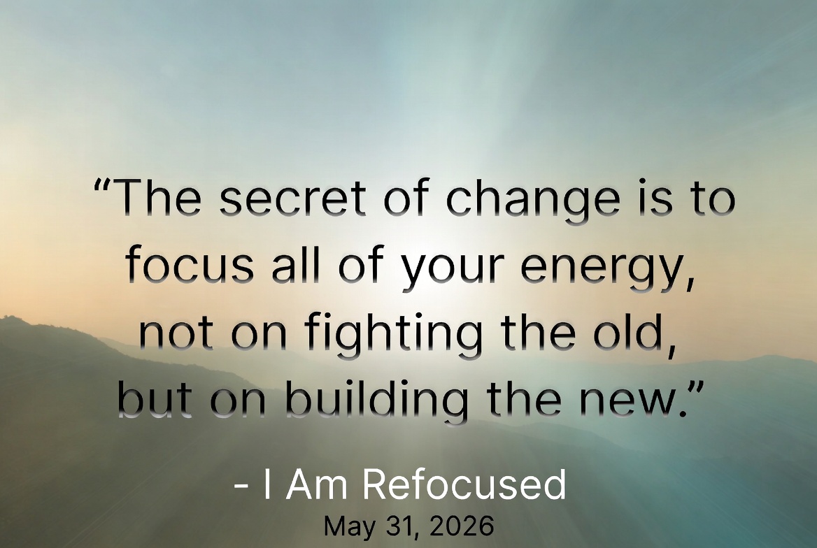 Refocused Quote + Reflection – May 31, 2026