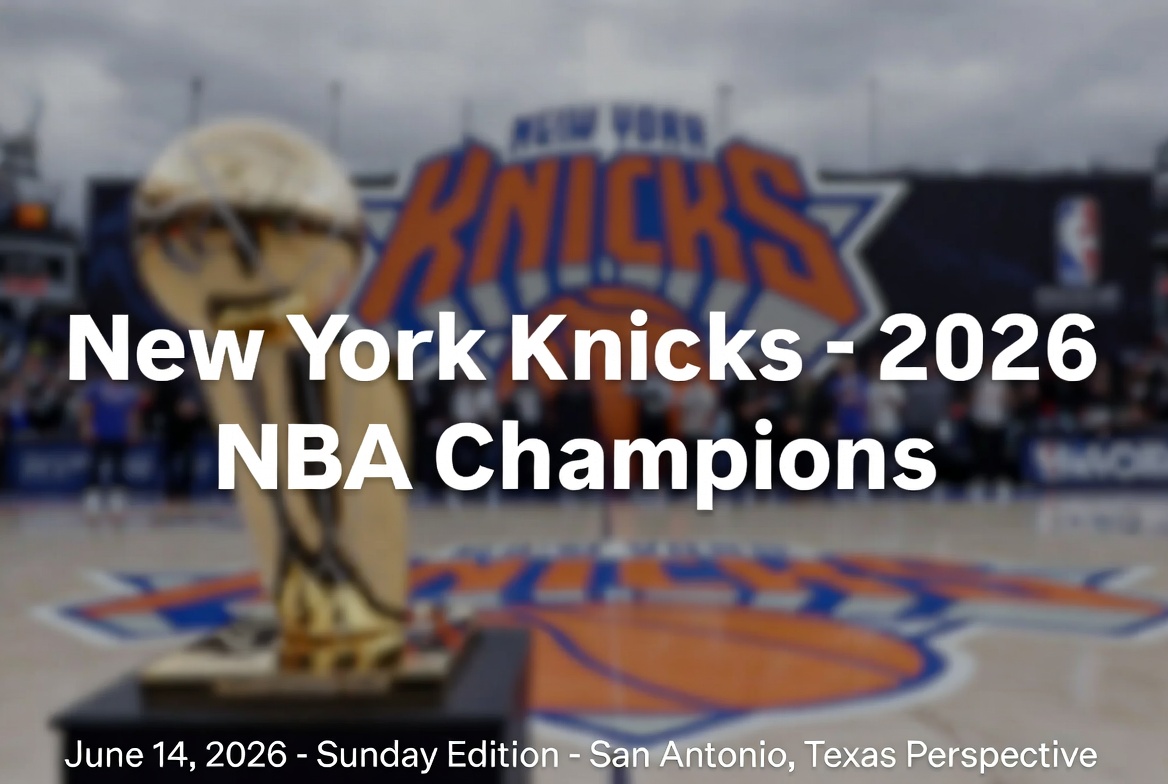 New York Knicks – 2026 NBA Champions! June 14, 2026 Celebrating resilience, teamwork, and a long-awaited return to glory.