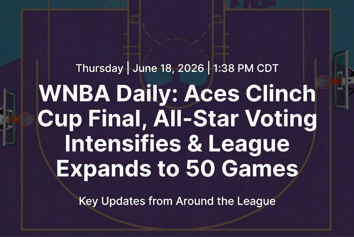 WNBA Daily: Aces Clinch Cup Final, All-Star Voting Intensifies & League Expands to 50 Games