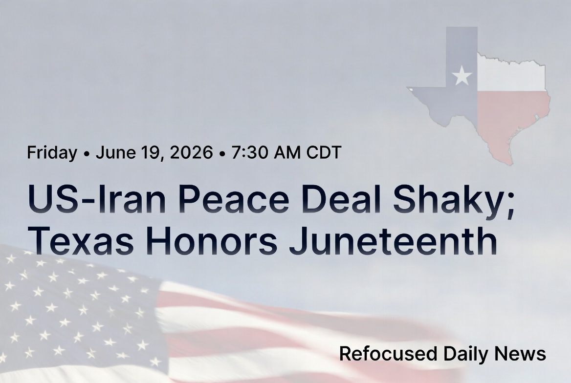 Refocused Daily News – Friday, June 19, 2026