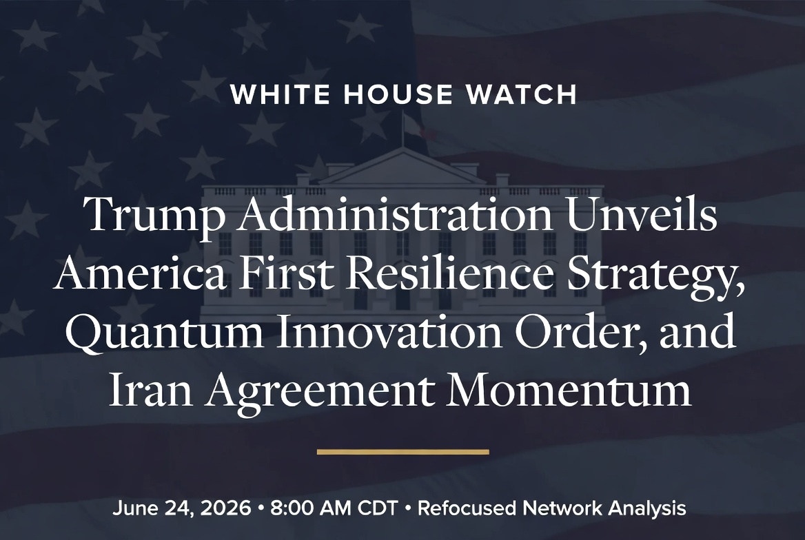 White House Watch: Trump Administration Unveils America First Resilience Strategy, Quantum Innovation Order, and Iran Agreement Momentum