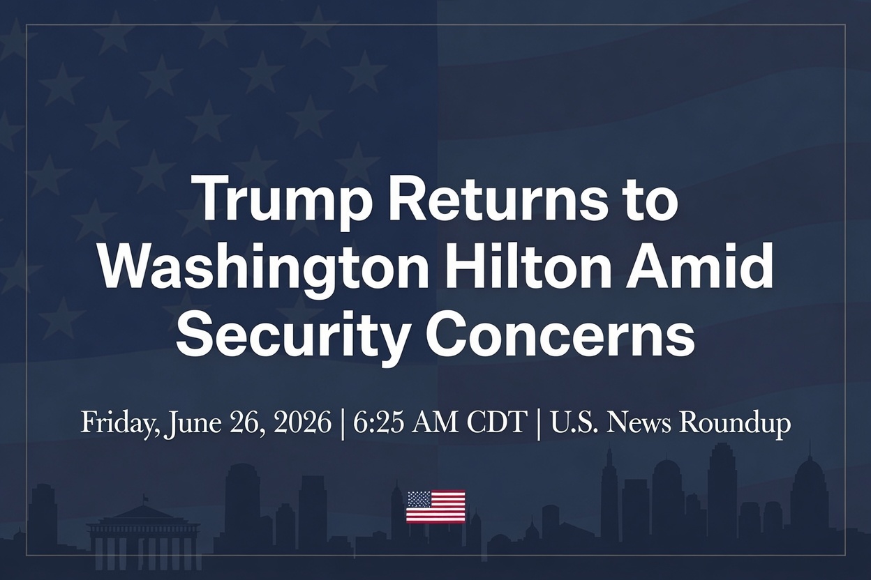 Trump Returns to Washington Hilton Amid Security Concerns as Reflecting Pool Vandalism Investigated