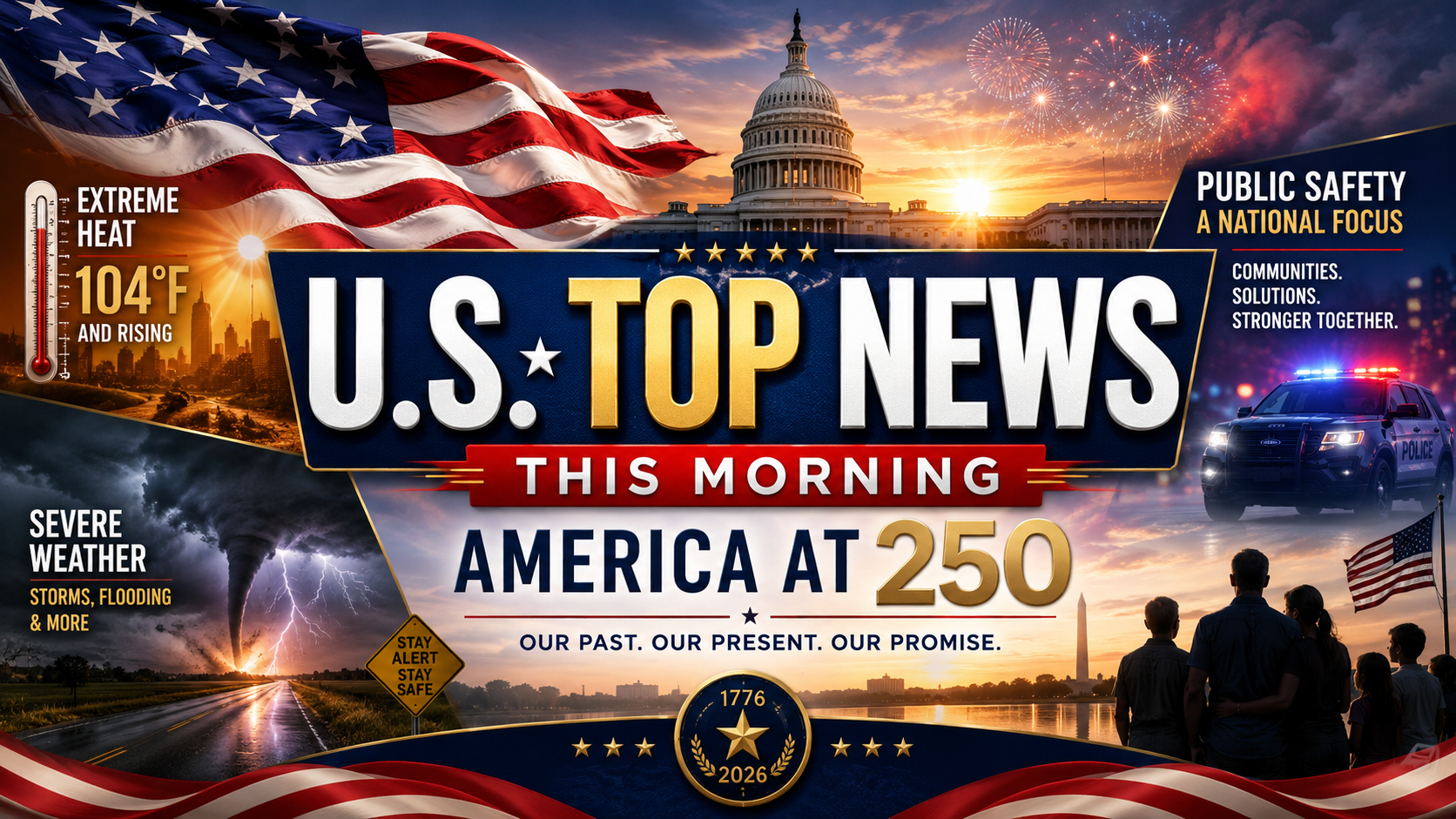 America at 250: Heat, Storms, Politics, and Purpose Shape the Morning After Independence Day