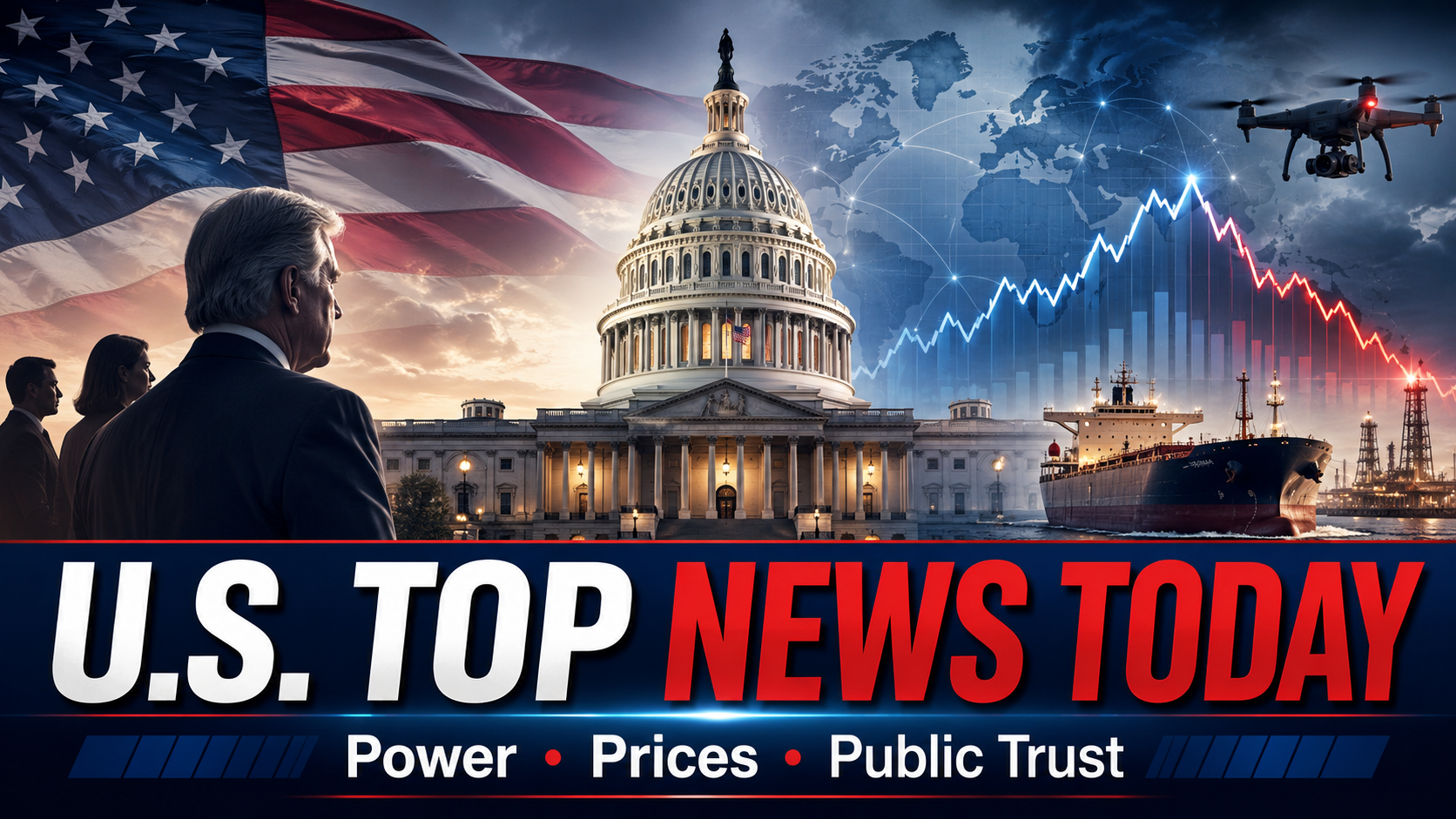 A Nation Under Pressure: U.S. News Today Reflects a Country Balancing Power, Prices and Public Trust
