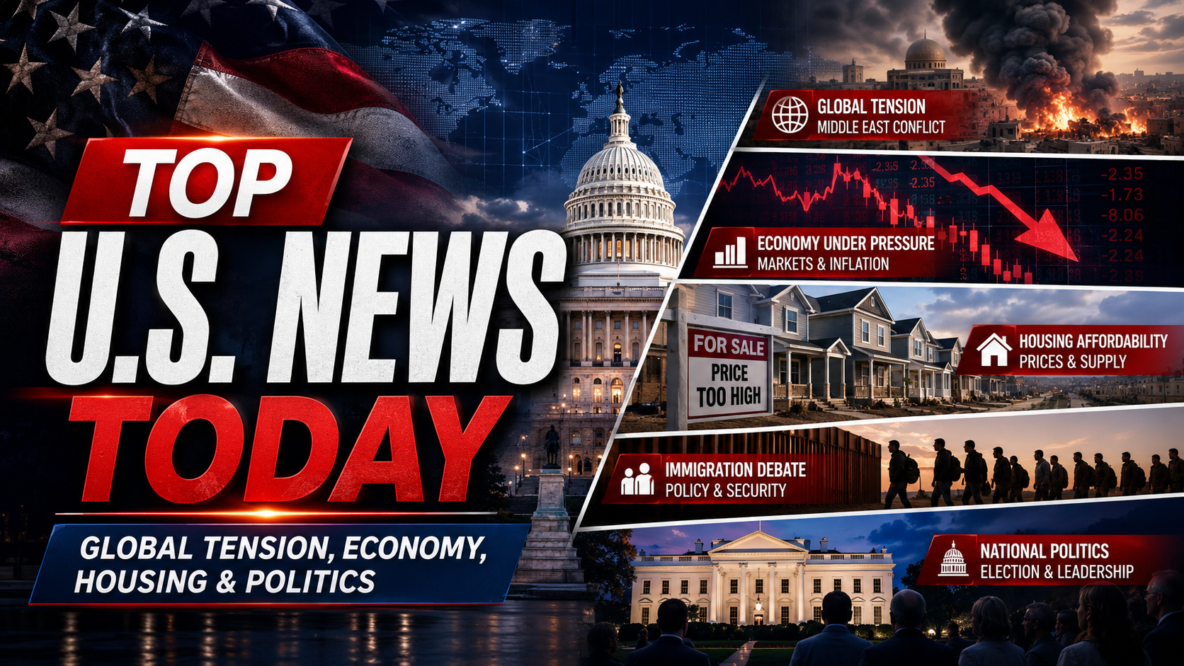America Watches Two Fronts: Global Tension Abroad, Pressure at Home