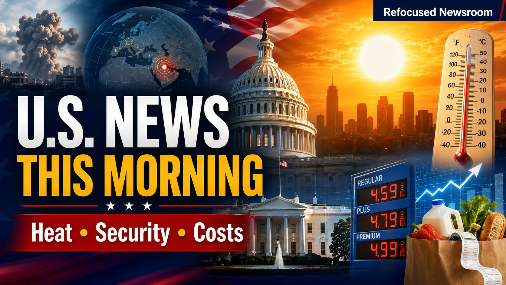 America Wakes to Conflict Abroad, Security Concerns at Home and Another Dangerous Heat Wave