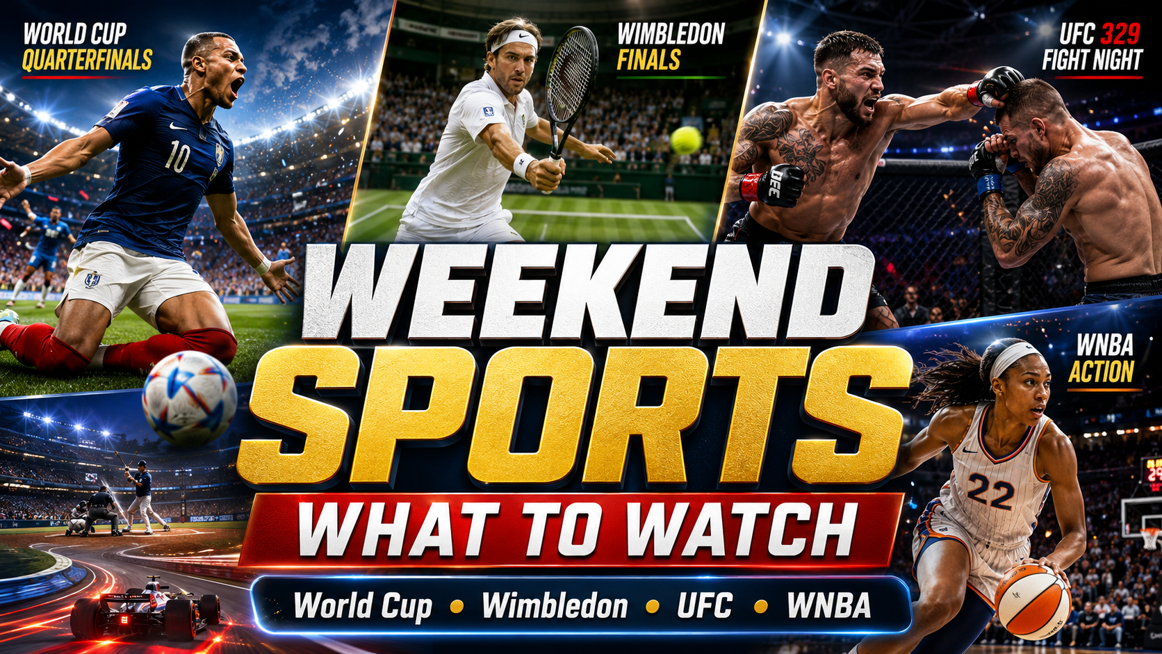 Weekend Sports Watch: World Cup Quarterfinals, Wimbledon Finals and McGregor’s Return Lead a Loaded Slate