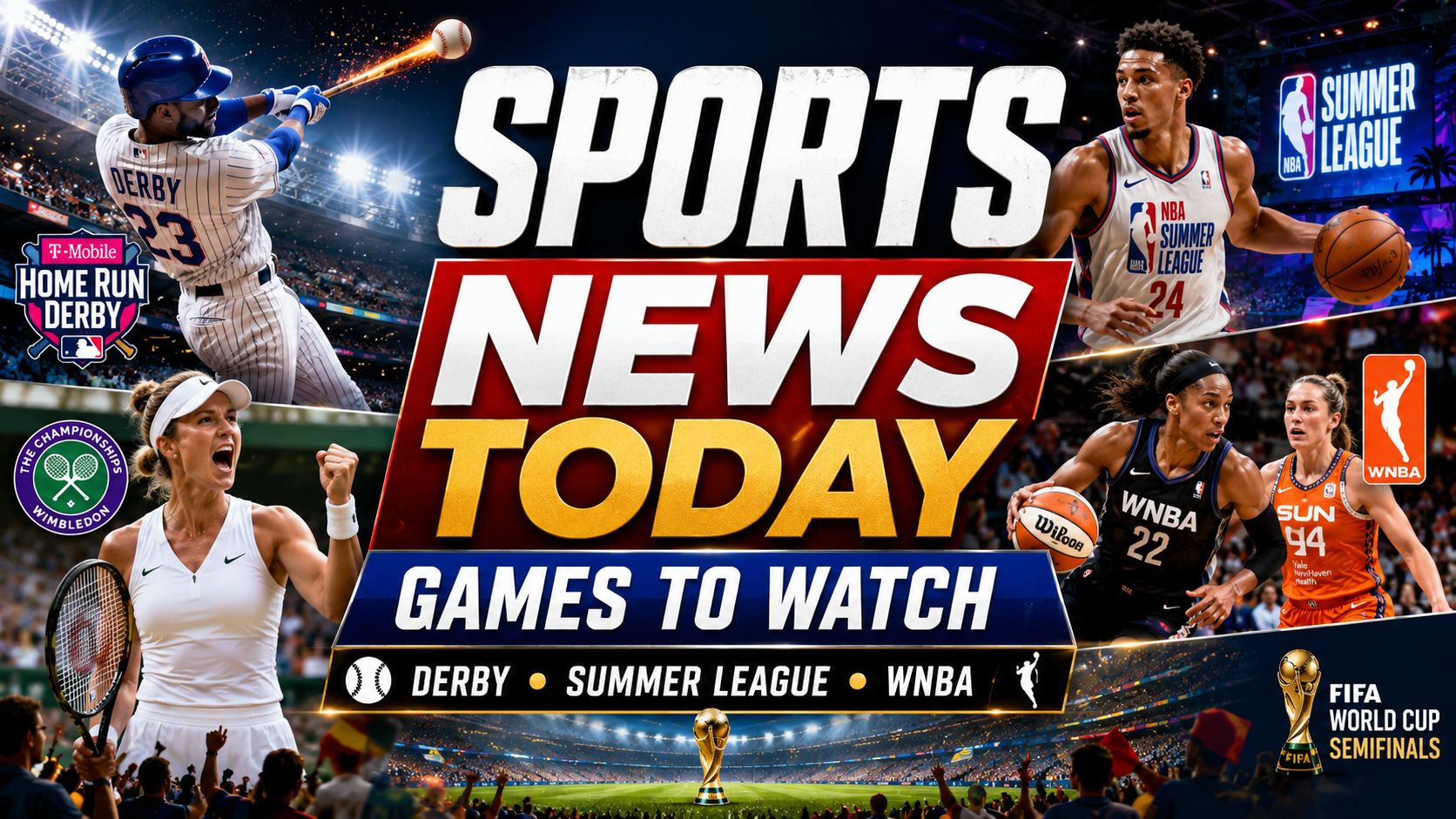 Sports Today: Home Run Derby Takes Center Stage as World Cup Semifinals Loom