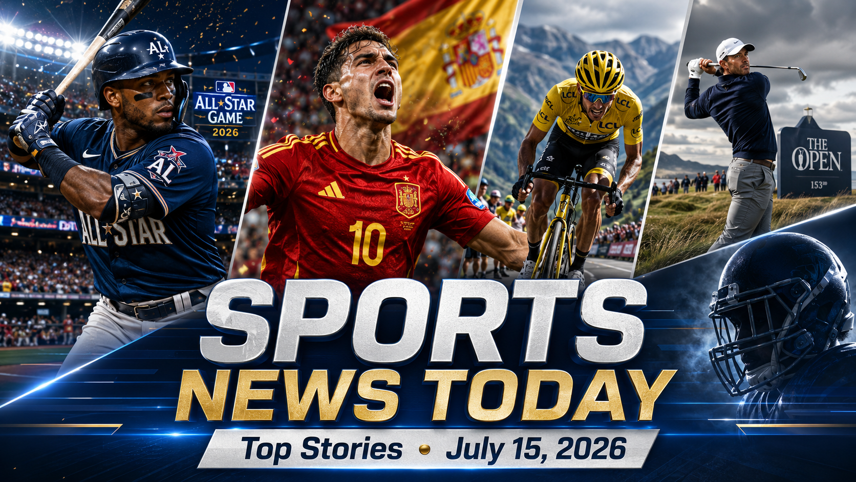 Sports News Today: Bellinger Powers the AL, Spain Reaches the World Cup Final, and the Tour de France Hits Record Speed