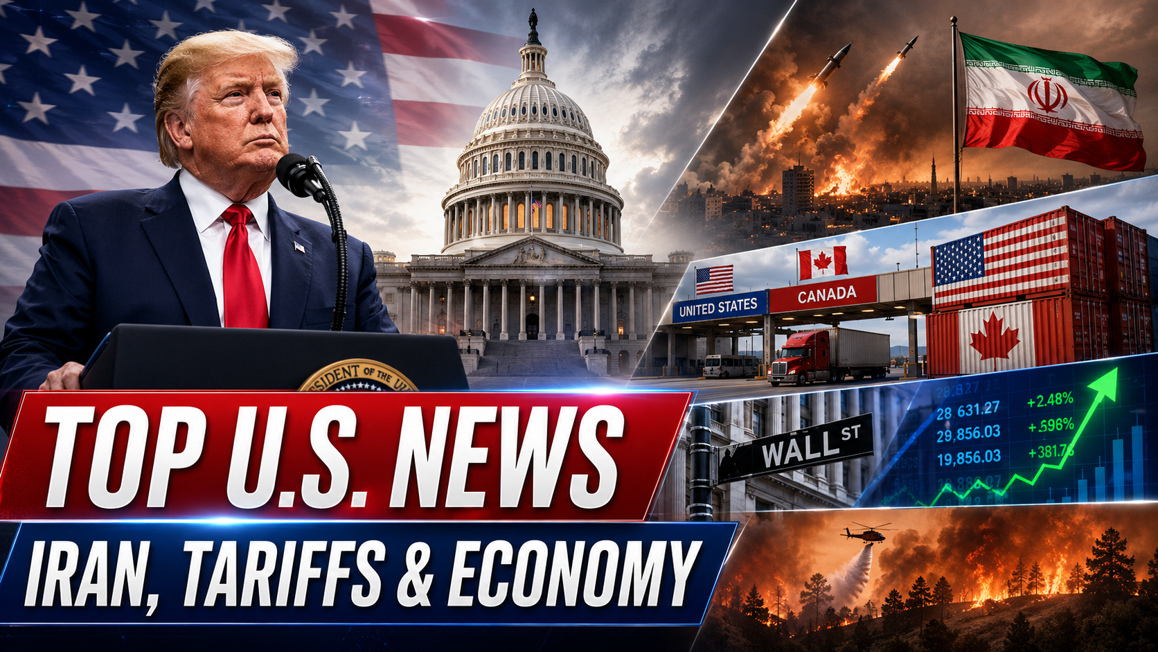 U.S. News Today: Iran Conflict, Canadian Tariffs and Economic Pressure Dominate the National Conversation