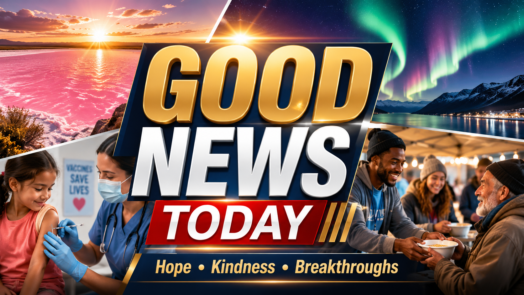 Good News Today: A Pink Lake Returns, Vaccines Save Millions and Kindness Keeps Spreading