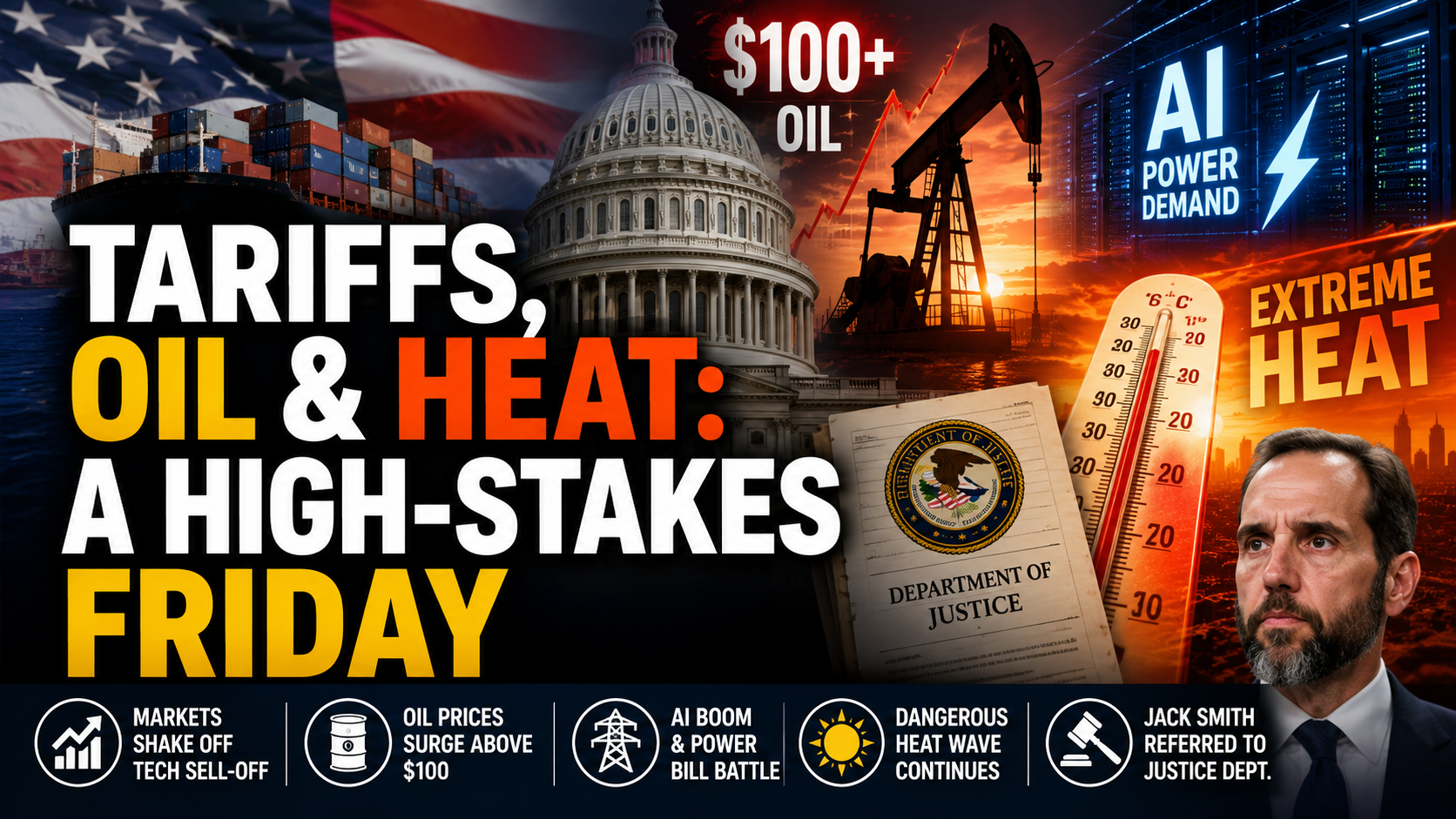U.S. Morning News: New Tariffs, Rising Oil Prices and Extreme Heat Shape a High-Stakes Friday