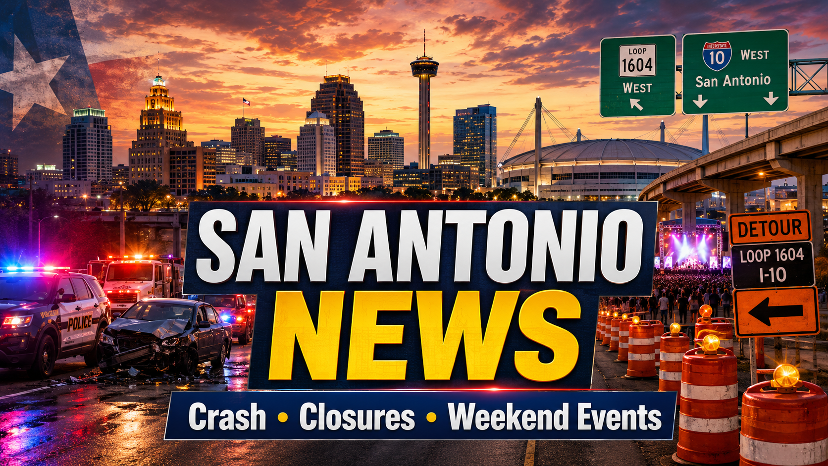 San Antonio News Roundup: Major Crash, Weekend Road Closures and Big Events Shape the Alamo City
