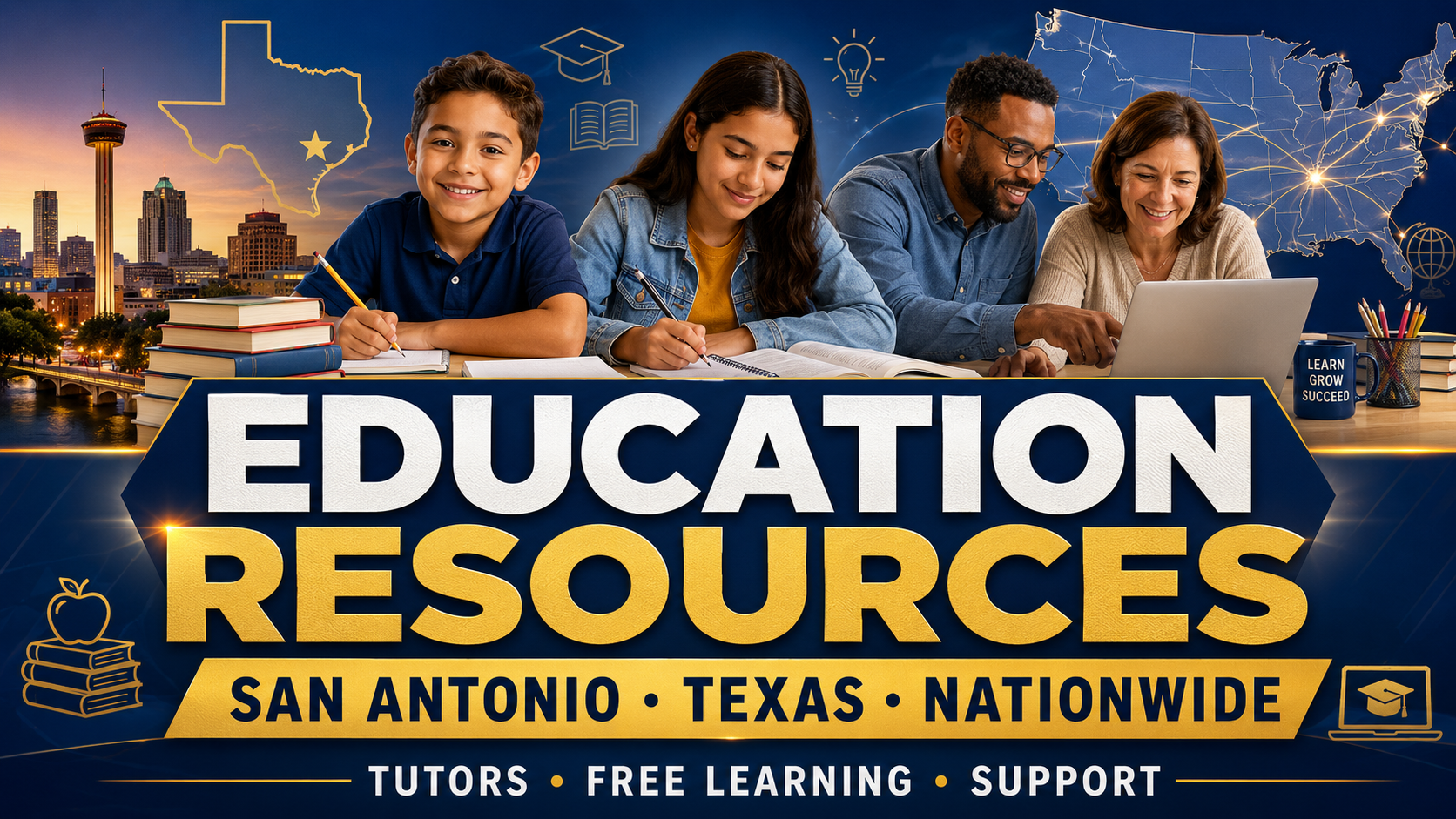 Education Resources That Open Doors: Learning and Tutoring Support in San Antonio, Across Texas and Nationwide
