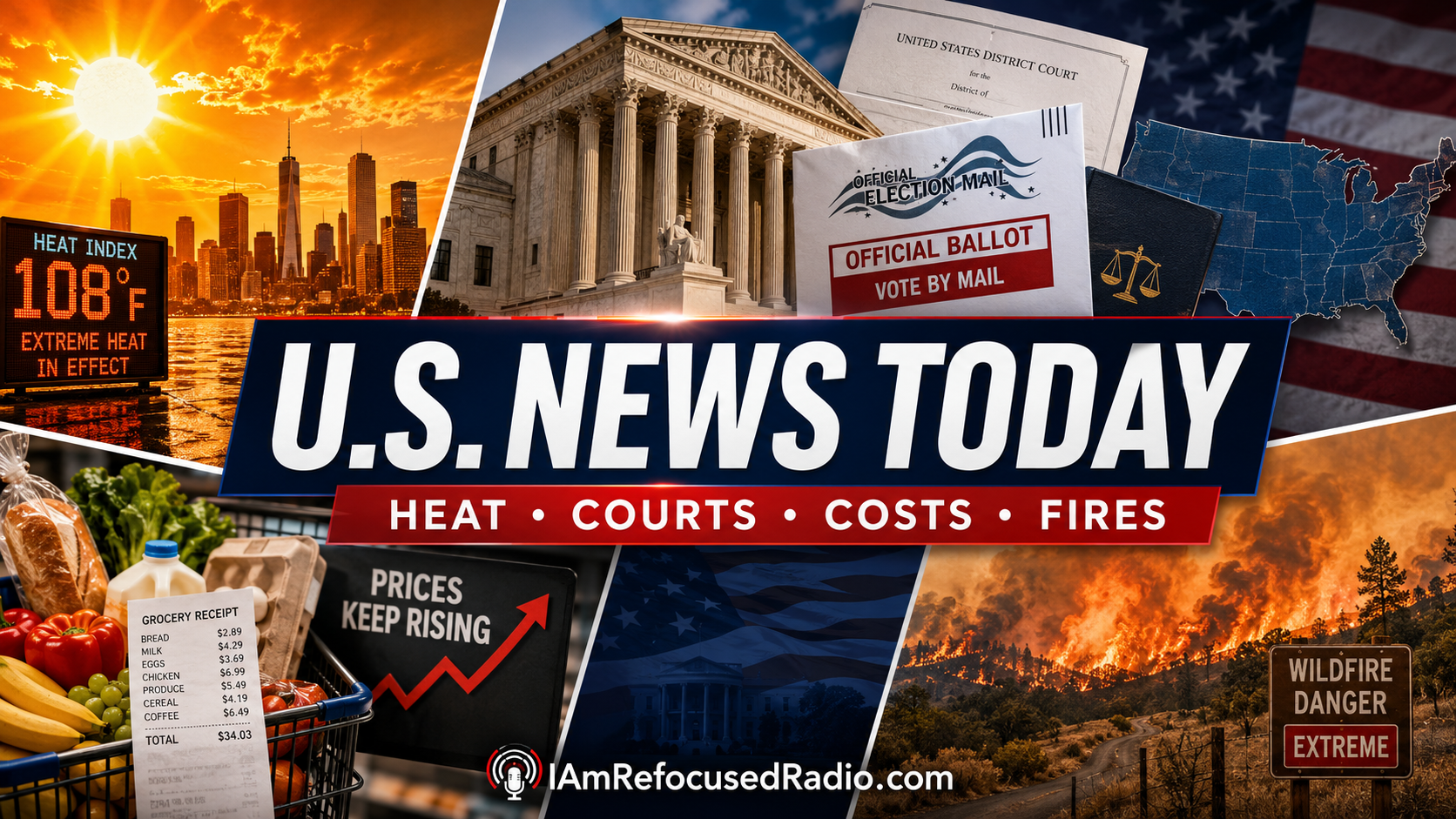 U.S. News Today: Extreme Heat, Voting Order Blocked and Tariff Fight Deepens