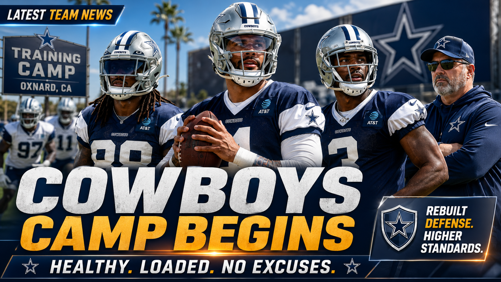 Dallas Heads to Training Camp Without Major Drama. Now the Defense Has to Deliver