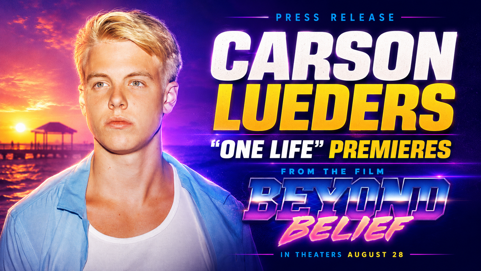 Carson Lueders Premieres New Music Video from Upcoming Feature Film Beyond Belief