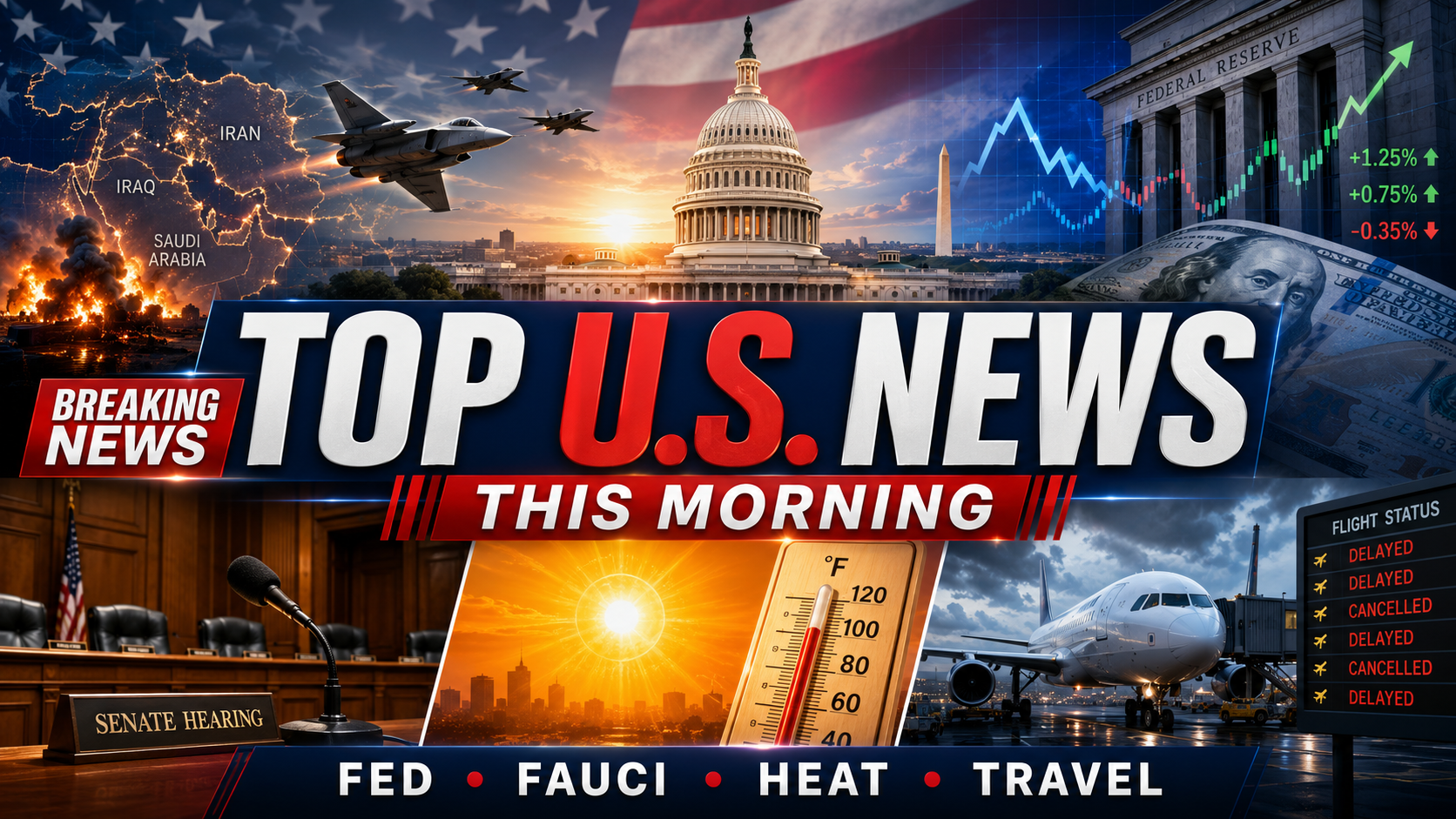 U.S. Morning News: Military Escalation, a Crucial Fed Decision and Dangerous Heat Shape the Day