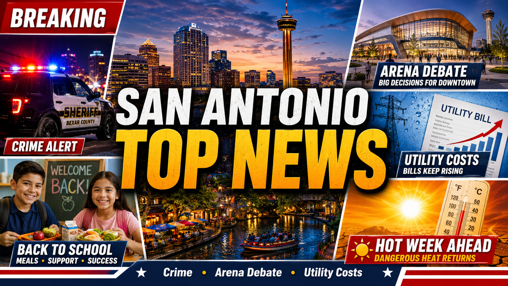San Antonio Morning News: West Bexar Shooting, Spurs Arena Debate and Rising Utility Costs