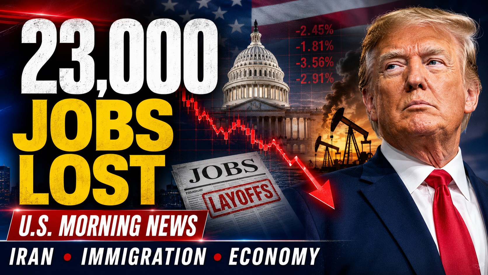 U.S. Morning News: Employers Cut Jobs as Washington Faces New Battles Over Immigration, Iran and the Economy