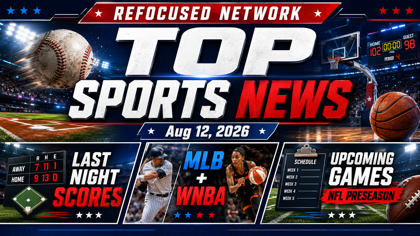 U.S. Sports Roundup: Rays Go Deep, Fever Stay Hot, NFL Preseason Arrives