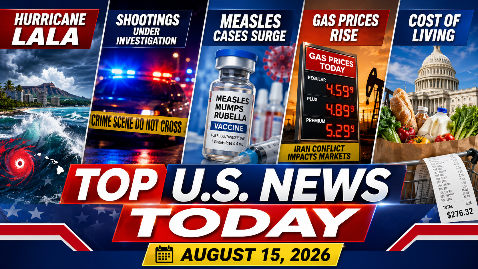 U.S. News Today: Hurricane Threatens Hawaii, Shootings Under Investigation, Measles Cases Surge