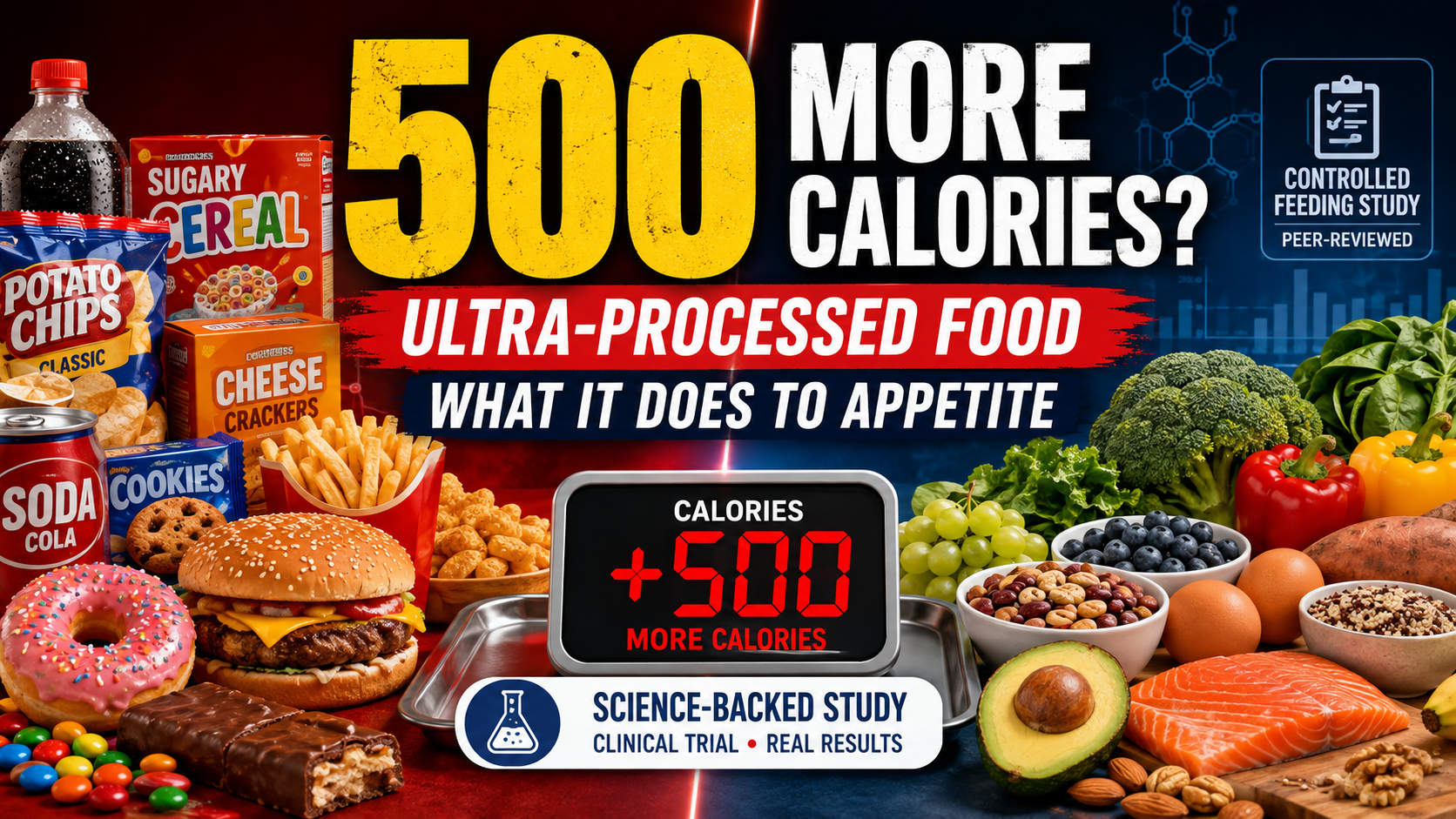 The 500-Calorie Experiment: What Ultra-Processed Food May Do to Your Appetite