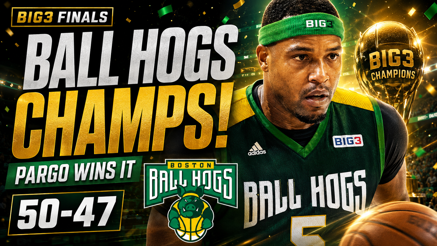 Jeremy Pargo Delivers the Championship Winner as Boston Ball Hogs Capture First BIG3 Title!