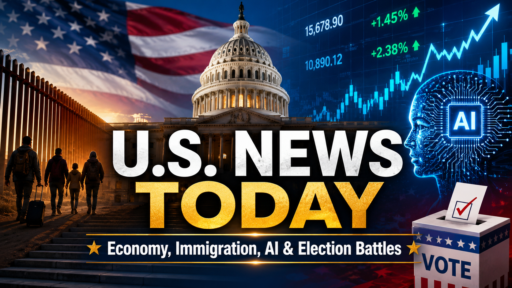 U.S. News Today: Economy, Immigration, AI and Election Battles Lead the Headlines