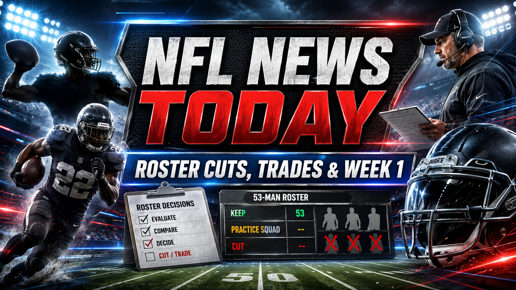 NFL News Today: Roster Cutdown Chaos, Cowboys Make a Move and Week 1 Comes Into Focus