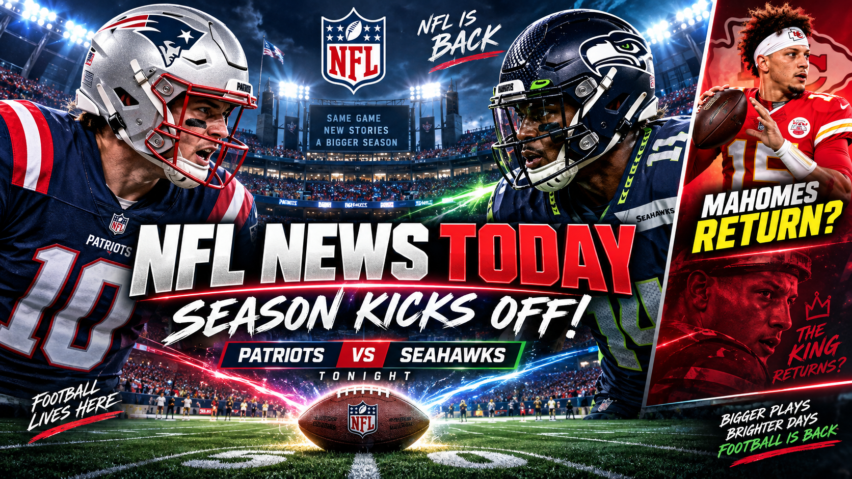 NFL Is Back: Patriots-Seahawks Super Bowl Rematch Opens a 2026 Season Loaded With Storylines