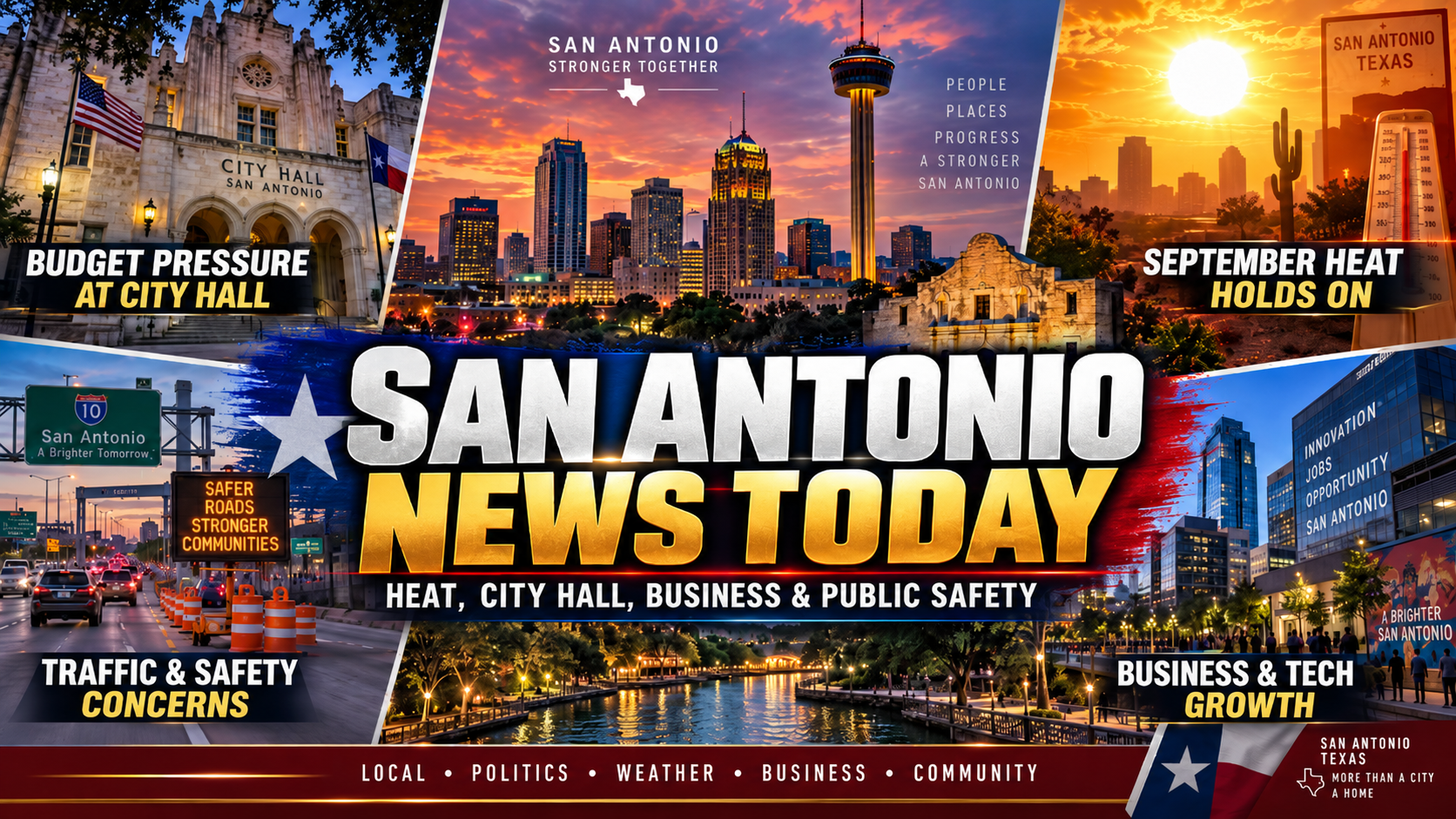 San Antonio News Today: Heat, City Budget Pressure, Business Moves and Public Safety Shape the Alamo City