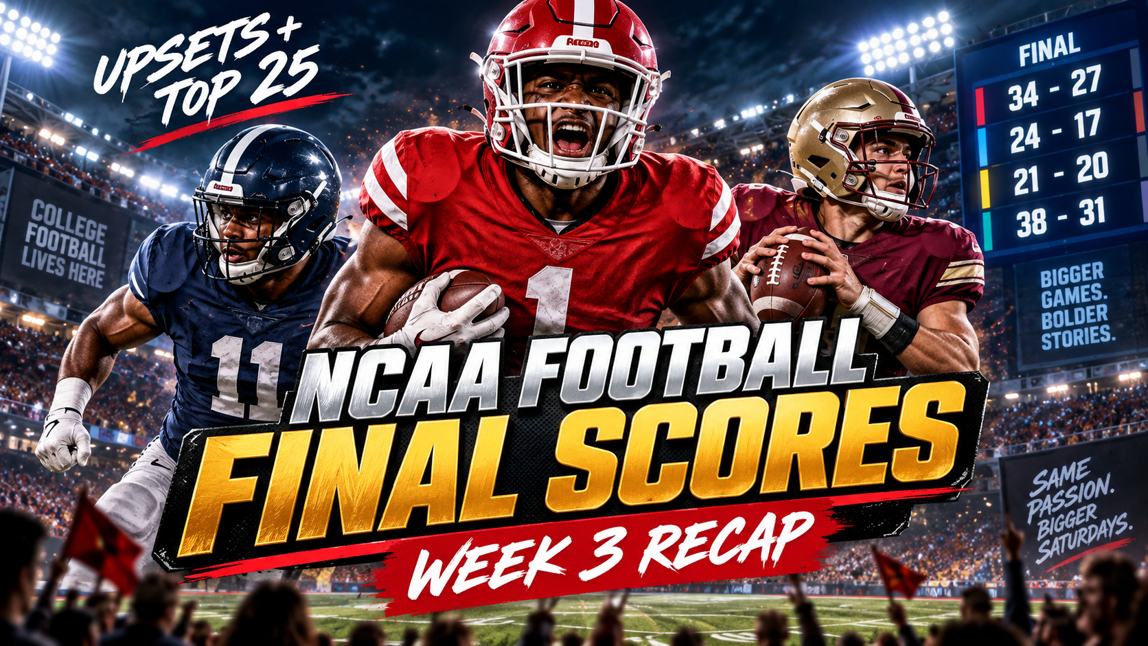 College Football Week 3 Final Scores: Kentucky Stuns Texas A&M, Ole Miss Beats LSU