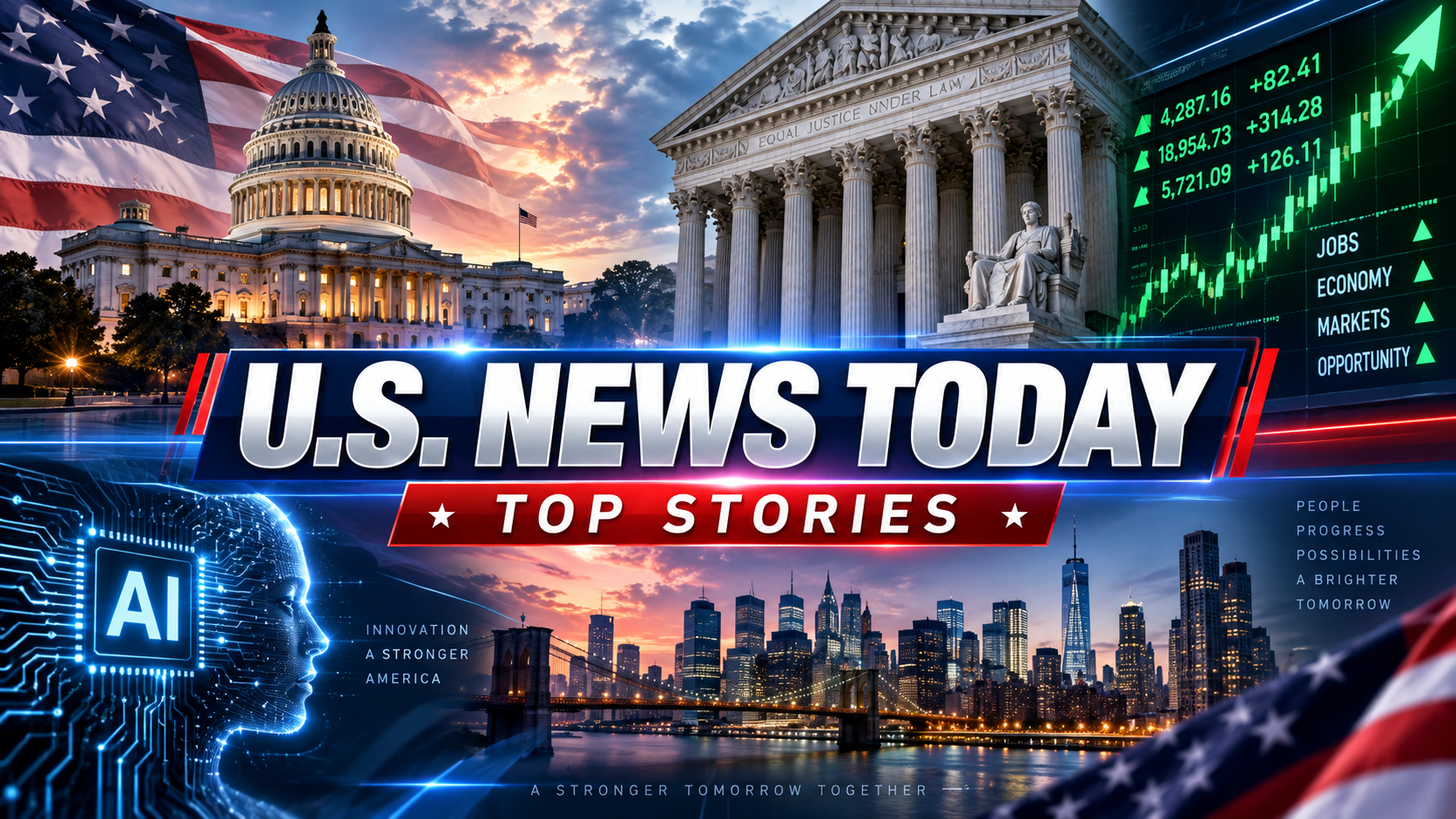 U.S. News Today: Press Access Fight Heads to Court, Markets Rise, AI Talks Advance and Measles Cases Climb
