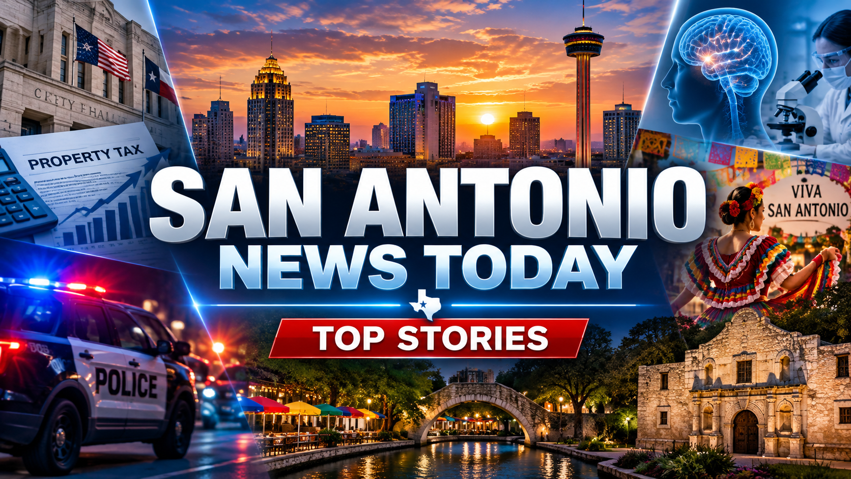San Antonio News Today: Property Taxes Rise, Hemisfair Patrols Increase, NIOSA Pauses and Local Research Targets Brain Health