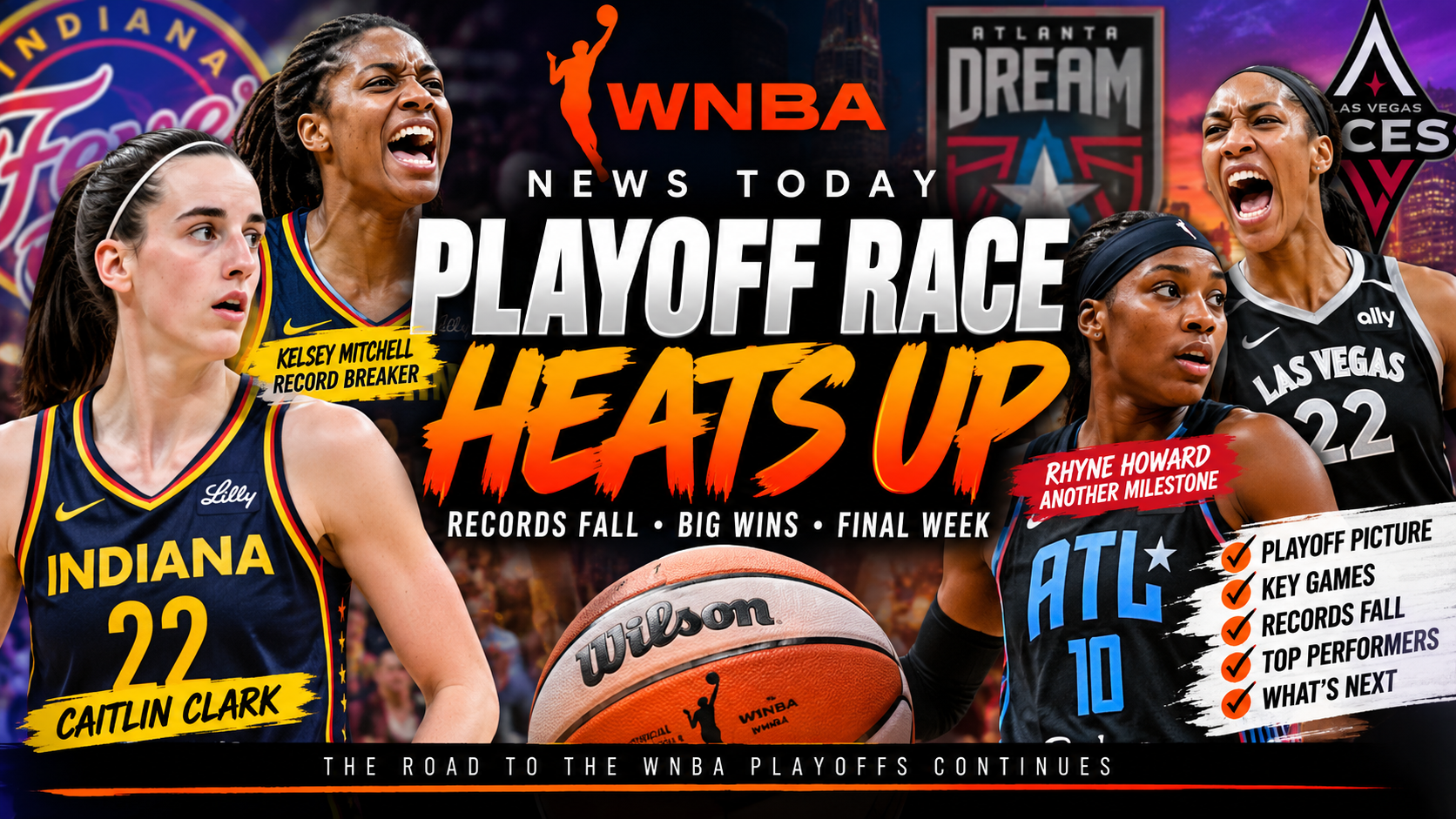 WNBA News Today: Playoff Race Tightens as Records Fall and Final Week Heats Up