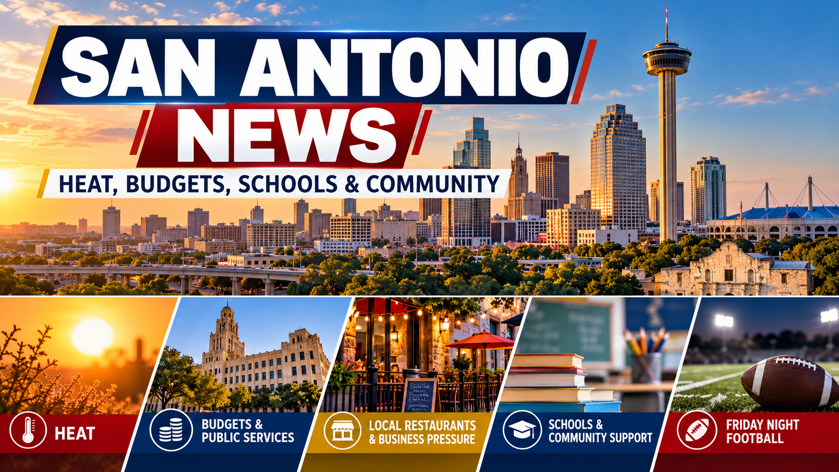 San Antonio News Briefing: Record Heat, City Budget Pressure, Education Gaps and Community Change