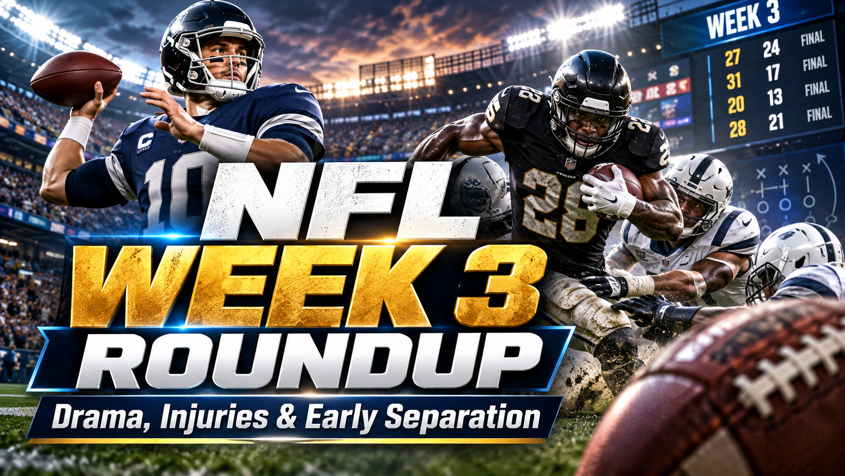 NFL Week 3 Delivers Drama, Major Injuries and Early Separation Across the League
