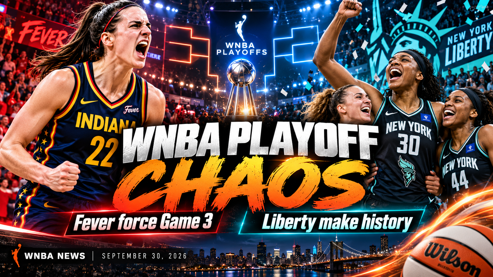 WNBA Playoffs: Liberty Make History, Fever Force Game 3 as Elimination Games Loom
